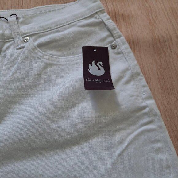 Gloria Vanderbilt HighRise White Jeans Sz 14P Tapered Leg Comfy Cotton NewWTags - Picture 6 of 15